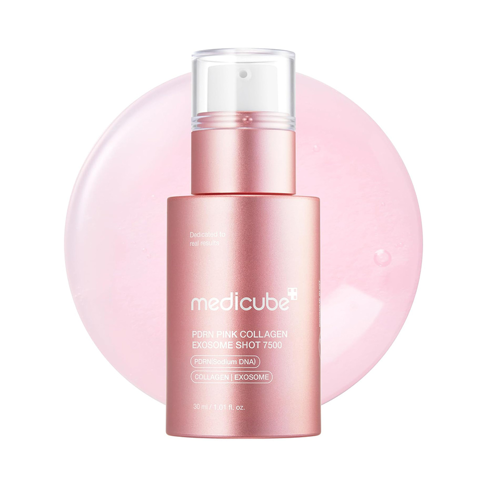 سرم صورتی اگزوزوم PDRN شات 7500 مدی کیوب Medicube PDRN Pink Collagen Exosome Shot Serum 7500