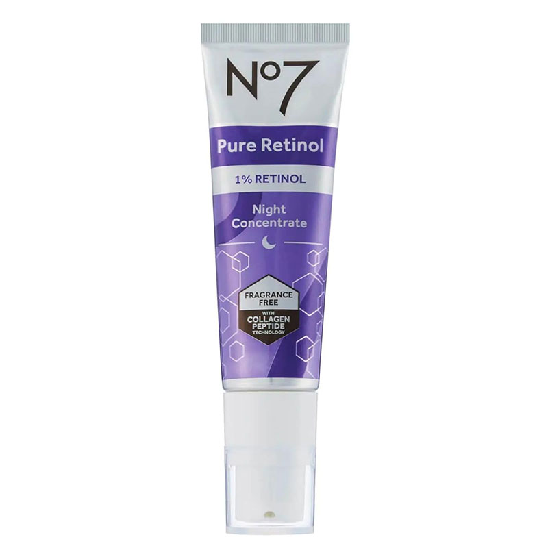 کنسانتره شب رتینول خالص و قوی 1% نامبر سون ‏ No7 Pure Retinol 1% Retinol Night Concentrate