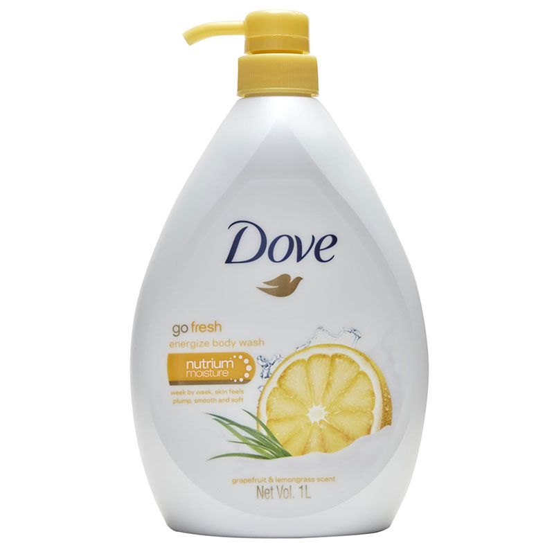 شامپو بدن کرمي عصاره گريپ فروت داو پمپي يک ليتري Dove go fresh energize body wash