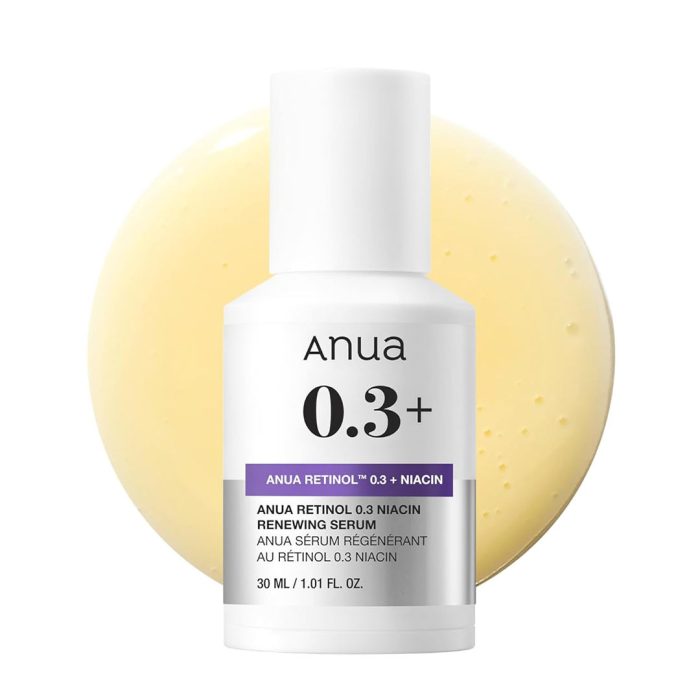 سرم جوانساز و روشن‌کننده رتینول 0.3% + نیاسین آنوا ANUA Nano Retinol 0.3% + Niacin Renewing Serum