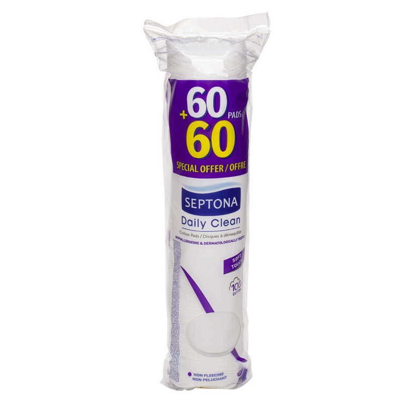 پد پاک کننده آرایش 60+60 Gratis سپتونا ۱۲۰ عددی